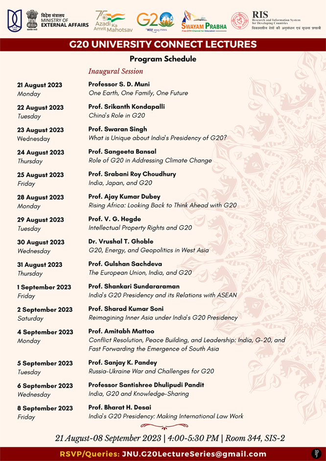 SIS SCEL G20 Programme Schedule