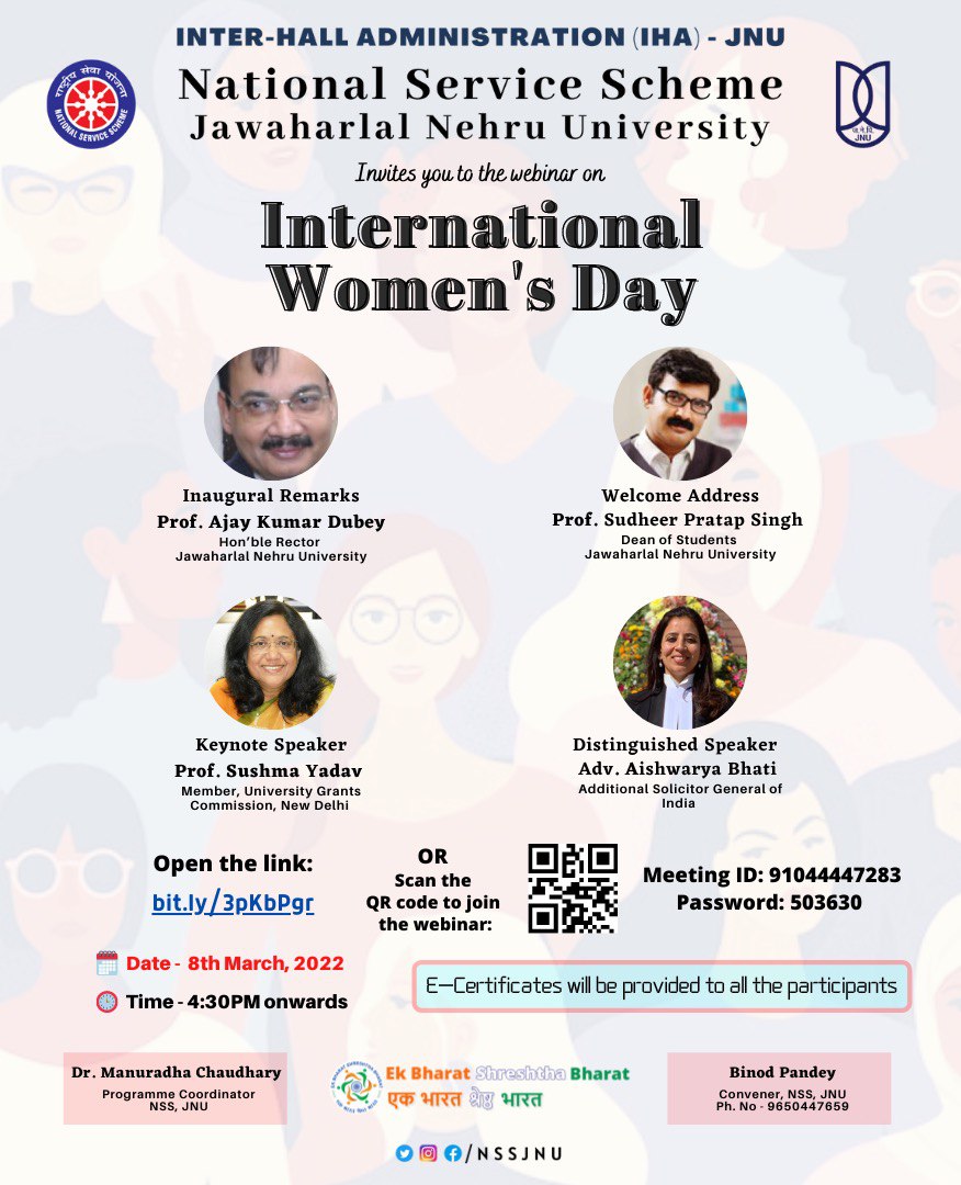 IHA and NSS organises a webinar on International Women's Day | Official ...
