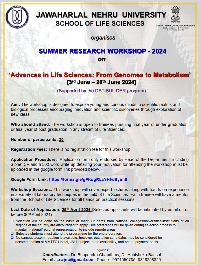 SLS summer research workshop 2024